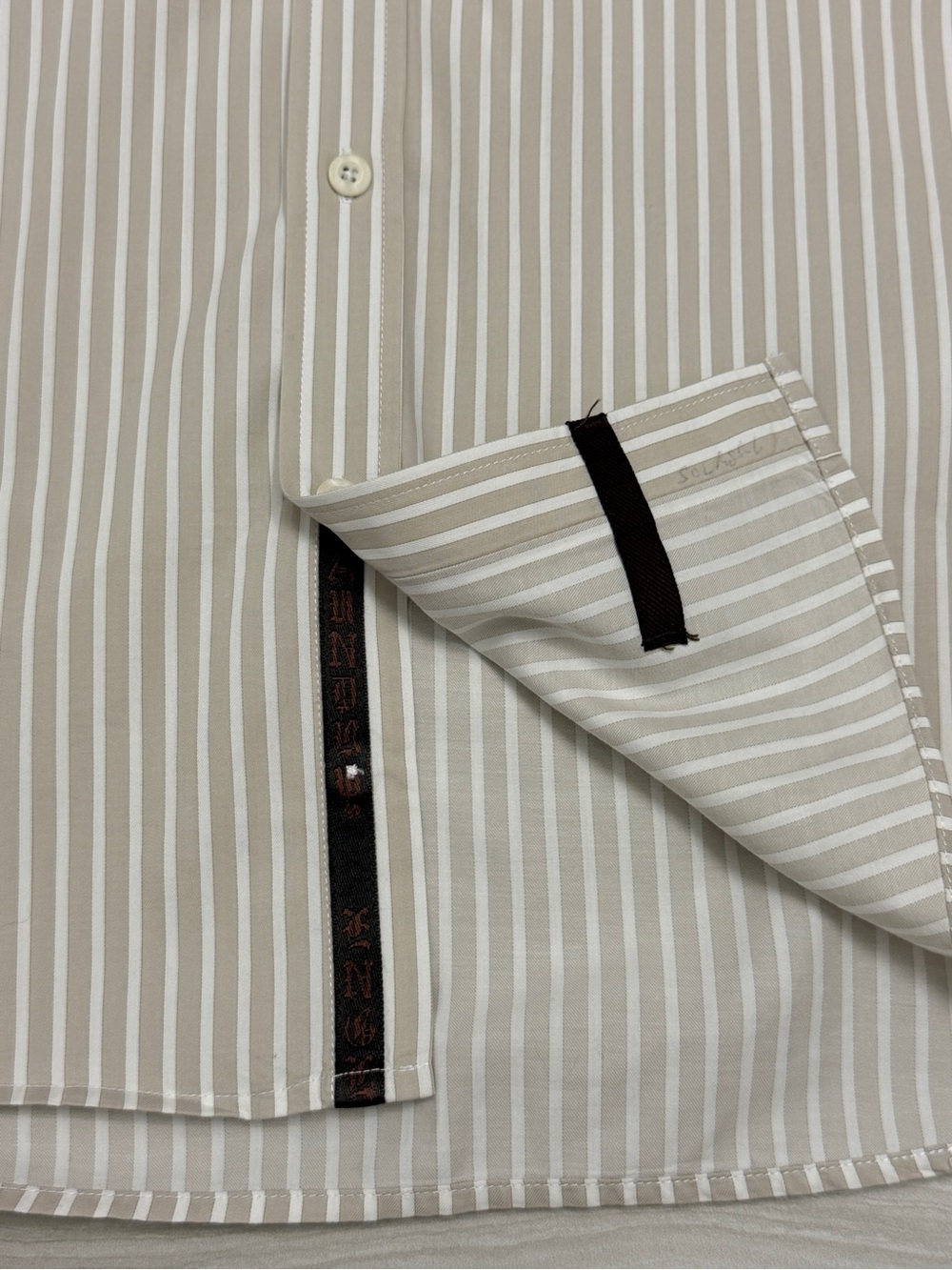 English Laundry Christopher Wicks Stripe Long Sleeve Dress Shirt 17 34/35 - Picture 7 of 15
